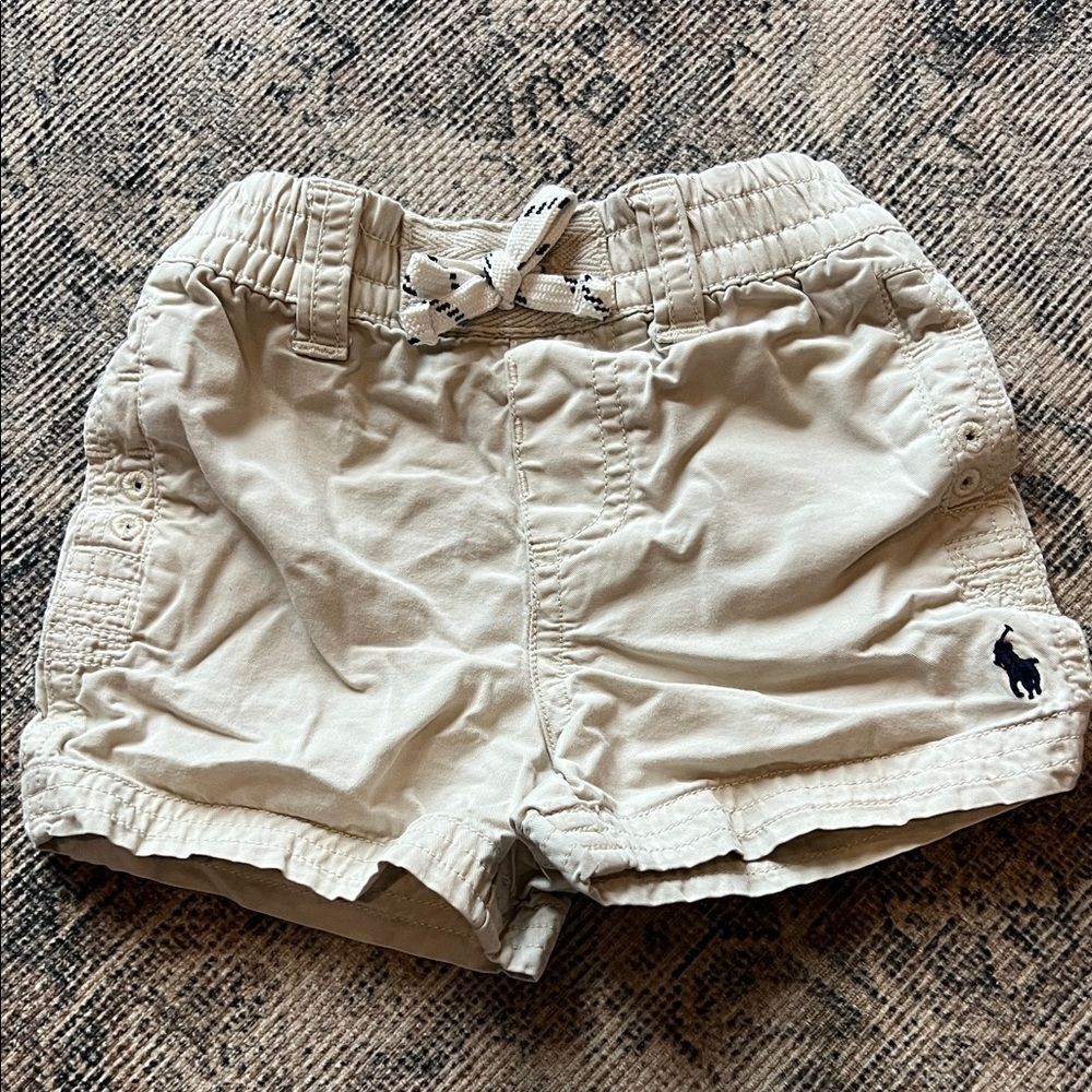 Kids Polo Ralph Lauren Beige‎ Pull On Shorts // 3mo